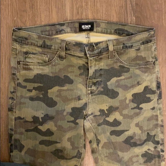 Hudson Nico Green Camo Ankle Skinny Jeans - Picture 2 of 6